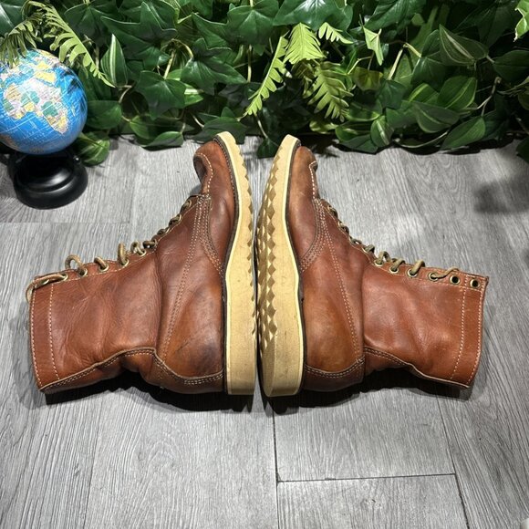 Vintage Bone Dry Biltrite 8” Mens Moc Toe Work Boots Brown Size 6.5 main image 9